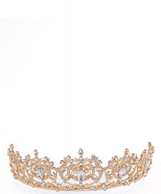 Crystal Casting Mid-Size Tiara TR330089 Gold Clear